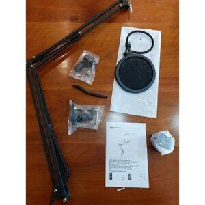 New Heavy-Duty Microphone Desk Arm Stand All-in-One Kit, with Adjustable Boom